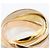 Anello Cartier Trinity in oro rosa bianco e giallo - vista 3