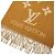 Sciarpa Louis Vuitton Monogram Giant in marrone e beige - vista 3