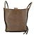Céline Sac Cabas Celine Luggage Phantom en cuir marron - vue 8