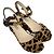 Prada Leopard Print Wedge Sandals in Multicolor Ponyhair - view 5