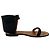 Céline Celine "Bam Bam" Flache Sandalen aus schwarzem Leder