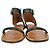 Céline Celine "Bam Bam" Flache Sandalen aus schwarzem Leder - Ansicht 2