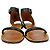 Céline Celine "Bam Bam" Flache Sandalen aus schwarzem Leder - Ansicht 3