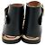 Céline Celine "Bam Bam" Flache Sandalen aus schwarzem Leder - Ansicht 6