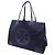 Borsa Tote Tory Burch Ella in poliestere blu navy - vista 2