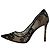 Décolleté Jimmy Choo Love 100 in pizzo di seta nera - vista 7