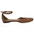 Chloé Lauren Ankle-Strap Ballet Flats in Tan Leather