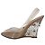 Décolleté wedge slingback Rockstud trasparenti Valentino Garavani in PVC Beige - vista 5