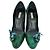 Prada Pumps aus grünem Leder mit Kristallbesatz - Ansicht 3