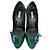 Prada Pumps aus grünem Leder mit Kristallbesatz - Ansicht 4