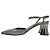 Miu Miu.Slingback-Block-Heels aus silbernem Leder mit Schmucksteinen und spitzer Kappe - Ansicht 11