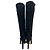 Stivali alti stringati Jimmy Choo Desiree 100 in camoscio nero - vista 5