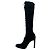 Stivali alti stringati Jimmy Choo Desiree 100 in camoscio nero - vista 6