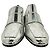 Stuart Weitzman Sawyer Block Heel Loafer aus metallic-silbernem Lackleder - Ansicht 2