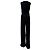 Balmain AW15 Plissierter Samt-Jumpsuit mit tiefem Ausschnitt aus schwarzem Polyester - Ansicht 4