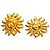 Pendientes de clip sol Versace dorados