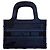 Christian Dior Borsa Dior modello « Mini Book Tote » in tela camouflage blu navy