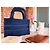 Christian Dior Borsa Dior modello « Mini Book Tote » in tela camouflage blu navy - vista 3