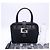 Borsa GUCCI G-logo Nera e Blu Navy Pelle e Tela - vista 3