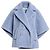 Max Mara Short Coat Teddy Wool Light Blue