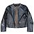 Prada Black Leather Jacket with Brown Trim