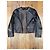 Prada Black Leather Jacket with Brown Trim - view 2