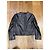 Prada Black Leather Jacket with Brown Trim - view 8