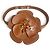Chanel 05A Leder Choker Halskette Braun Camélia
