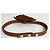 Chanel 05A Leder Choker Halskette Braun Camélia - Ansicht 6