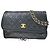 Chanel Chanel Matelassé Cuir Noir Black leather medium
