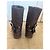 Autre Marque Bottes Biker Beverly Feldman en daim marron cloutées - vue 3