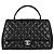 Chanel Vintage Classic Top Handle Flap Quilted Lambskin Jumbo
