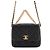 Borsa a tracolla Chanel Matelassé in pelle d'agnello nera