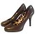 Dolce & Gabbana Braune Leder-Pumps mit Leopardenprint