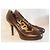 Dolce & Gabbana Braune Leder-Pumps mit Leopardenprint - Ansicht 5