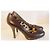 Dolce & Gabbana Braune Leder-Pumps mit Leopardenprint - Ansicht 8