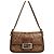 Fendi Borsa Mini Mamma Baguette in pelle ricamata marrone scuro