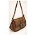 Fendi Borsa Mini Mamma Baguette in pelle ricamata marrone scuro - vista 2