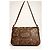 Fendi Borsa Mini Mamma Baguette in pelle ricamata marrone scuro - vista 3