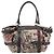 Salvatore Ferragamo Bolsa Boston Fiera Conversível com Cinto em Nylon Estampado e Couro Medium