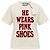 Camiseta Oversized Gucci "He Wears Pink Shoes"