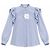 Chloé Blusa plissada de seda Arctic Ice
