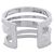 Hermès Brazalete Hermes Clou de H Plata - vista 3