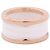Bulgari Bvlgari B.zero1 Ring mit 4 Bändern aus Keramik und Roségold