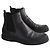 Bottines Prada en cuir noir - vue 3
