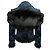 Burberry Prorsum Blue / Black Samt-Jacquard-Jacke mit Pelzbesatz - Ansicht 3