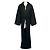 Alaïa Casaco bi-tecido em lã e seda Black Noir da Alaia com cauda de vestido em malha longa