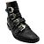Stivali Biker Givenchy in pelle nera con borchie argentate