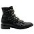 Stivali Biker Givenchy in pelle nera con borchie argentate - vista 2