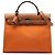 Borsa Hermès Herbag Zip 31 in Toile Arancione